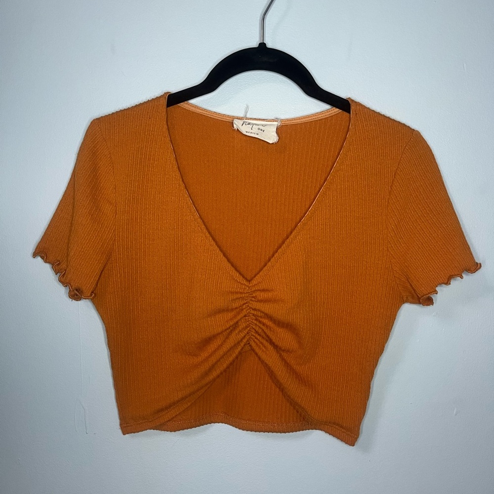 Orange Cinched Crop Top - The Native‎ One | Women's M